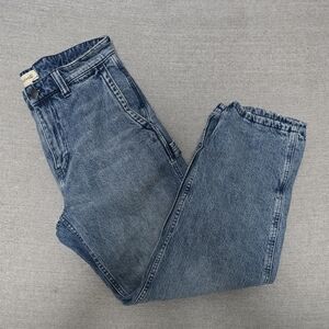 Madewell Men's check/flannel-lined workwear jeans